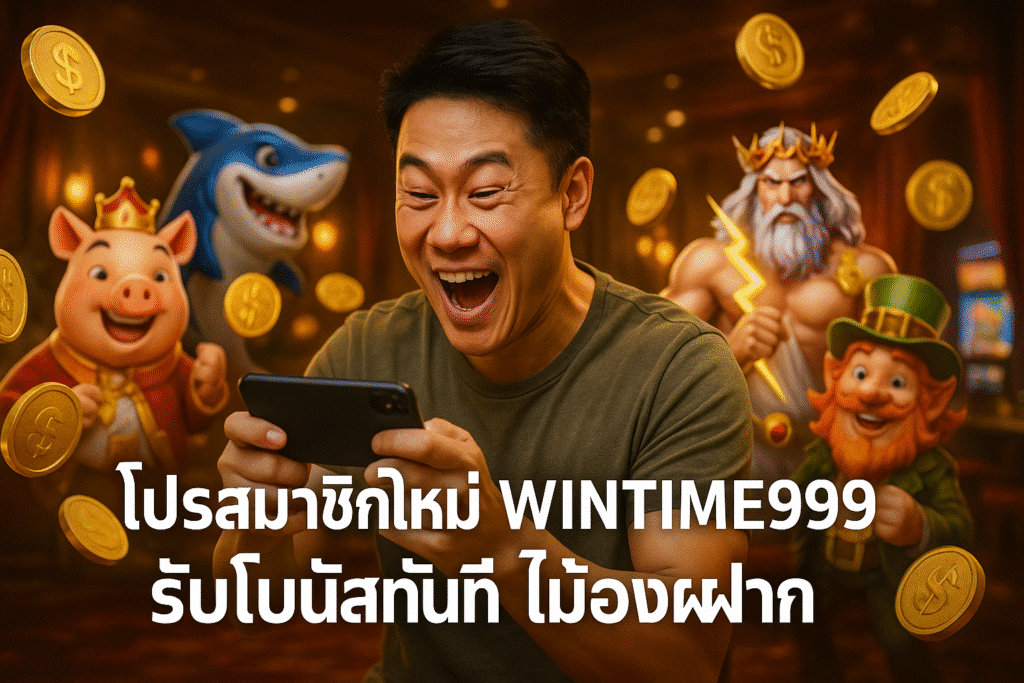 โปรสมาชิกใหม่ WINTIME999 รับโบนัสทันที ไม่ต้องฝาก